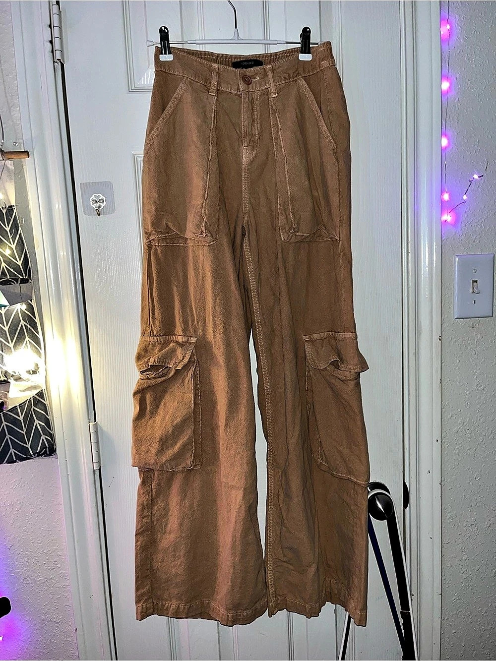 Forever 21 Wide Leg Cargo utility Pants